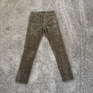Black Label C'est Toi Pants Womens 28 Waist Size‎ 5 Corduroy Tan Green Brown